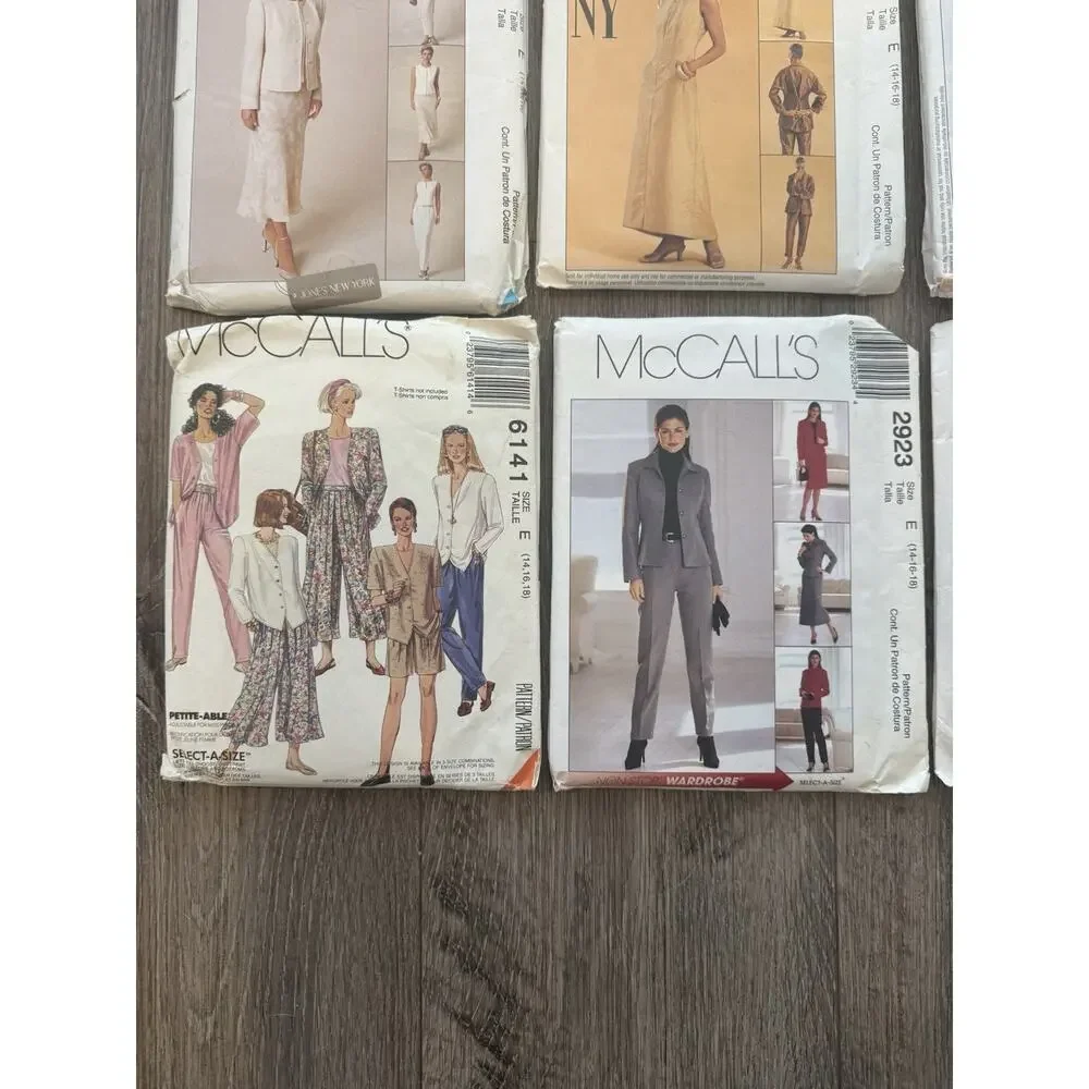 Lot of 12 Vintage McCall’s Women’s Career Wear Dress Suit Sewing Patterns